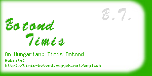 botond timis business card